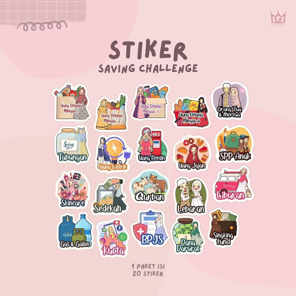 

GANCI UNYU MUSLIMAH STICKER SAVING CHALENGE
