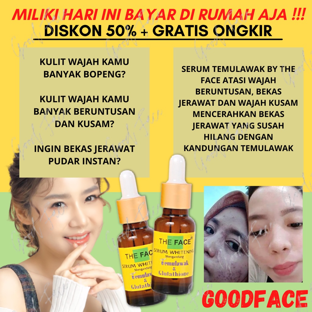 THE FACE Temulawak Whitening Serum with Glutathione 20ml