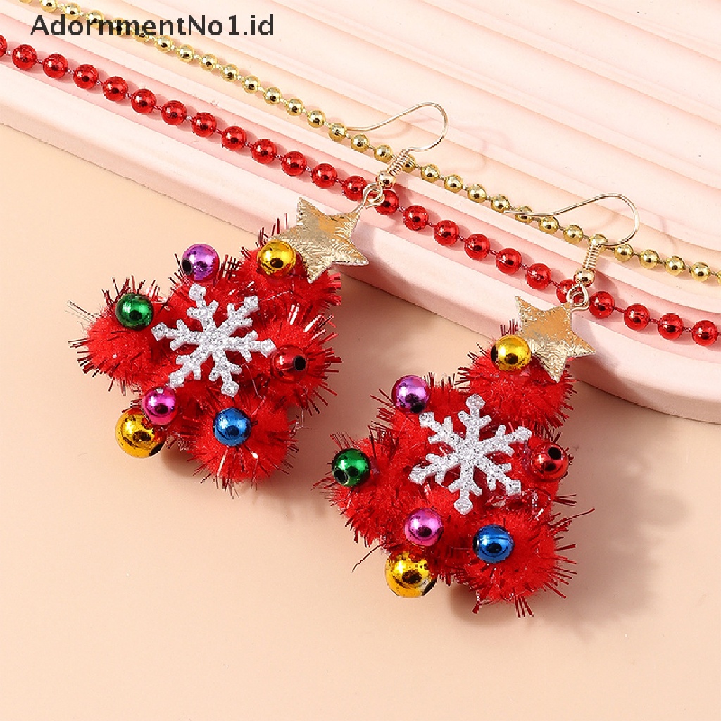 [AdornmentNo1] 1pasang Merry Christmas Anting Fashion Pohon Natal Rusa Santa Drop Anting Hadiah Perhiasan Tahun Baru [ID]