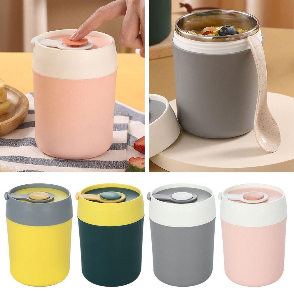 Solighter Food Thermal Jar Portable Breakfast Tableware Thermal Vacuum Cup