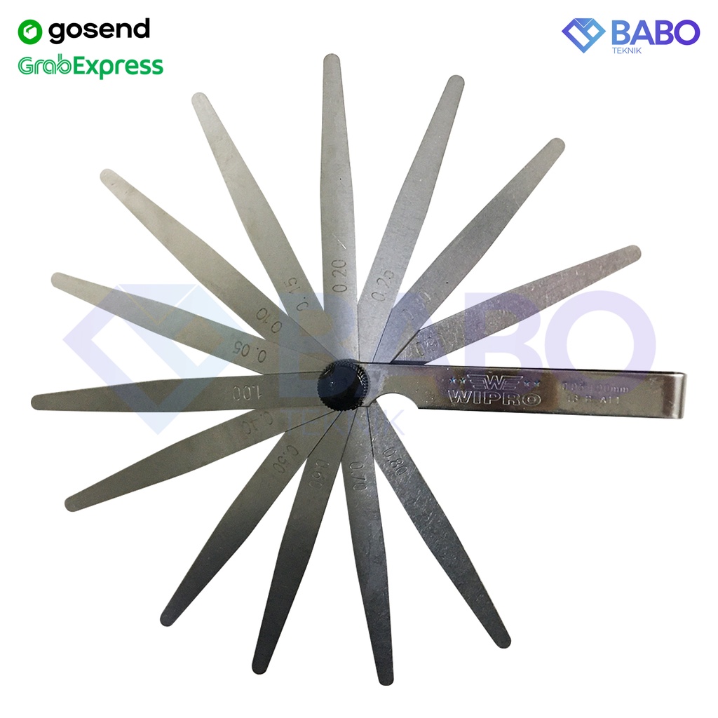 WIPRO Alat Ukur Celah Gap Klep Feeler Gauge Blades 13 Blatts