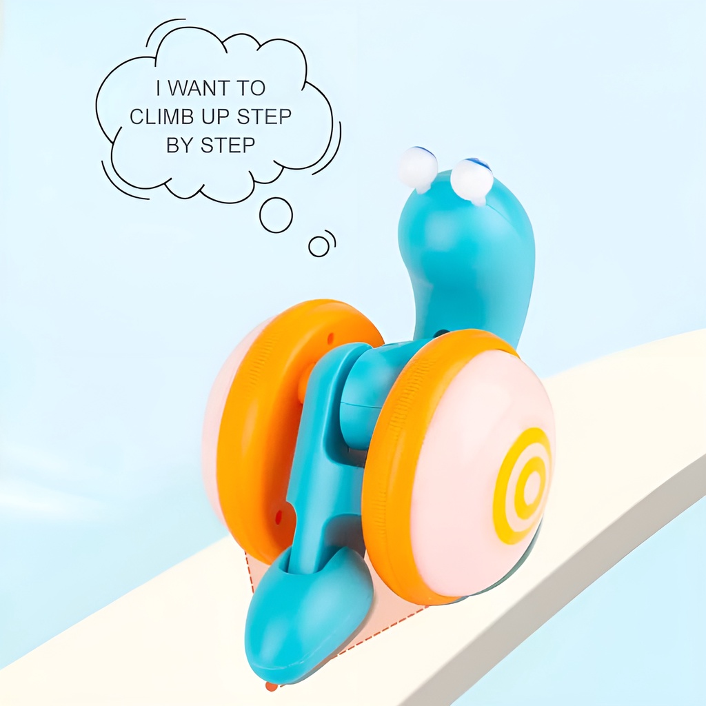 Pull Along Snail Toy | Lampu LED &amp; Musik | Mainan Siput Berjalan | Mainan Anak Laki Laki 1-2-3-4-5-6 Tahun | Mainan Terbaru 2023 Anak Perempuan