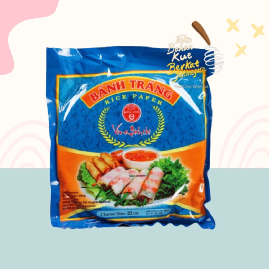 

BANH TRANG NAM RICE PAPER / KULIT LUMPIA 22CM / PACK ( 400 GR)