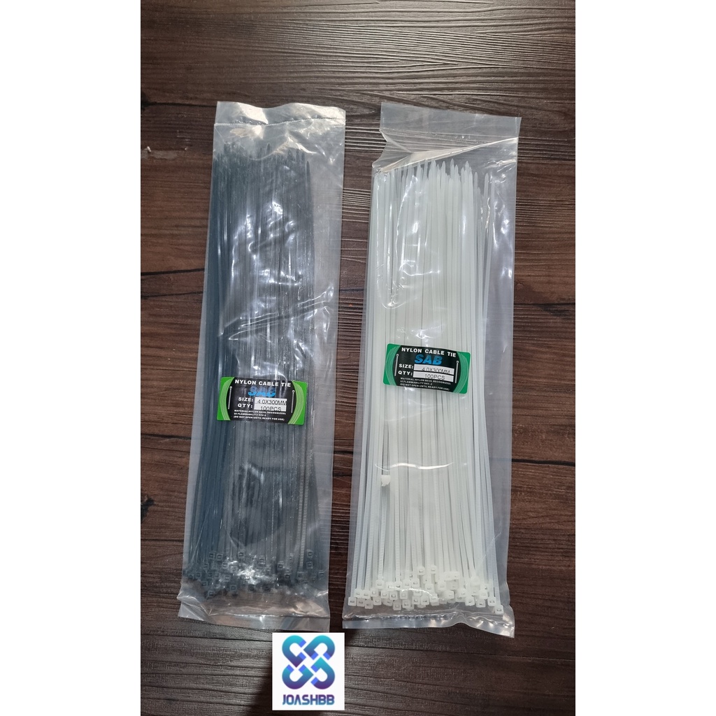 [INSTANT] [250 Pak] Kabel Ties SAB 4 x 300 mm (30cm) isi 100 buah