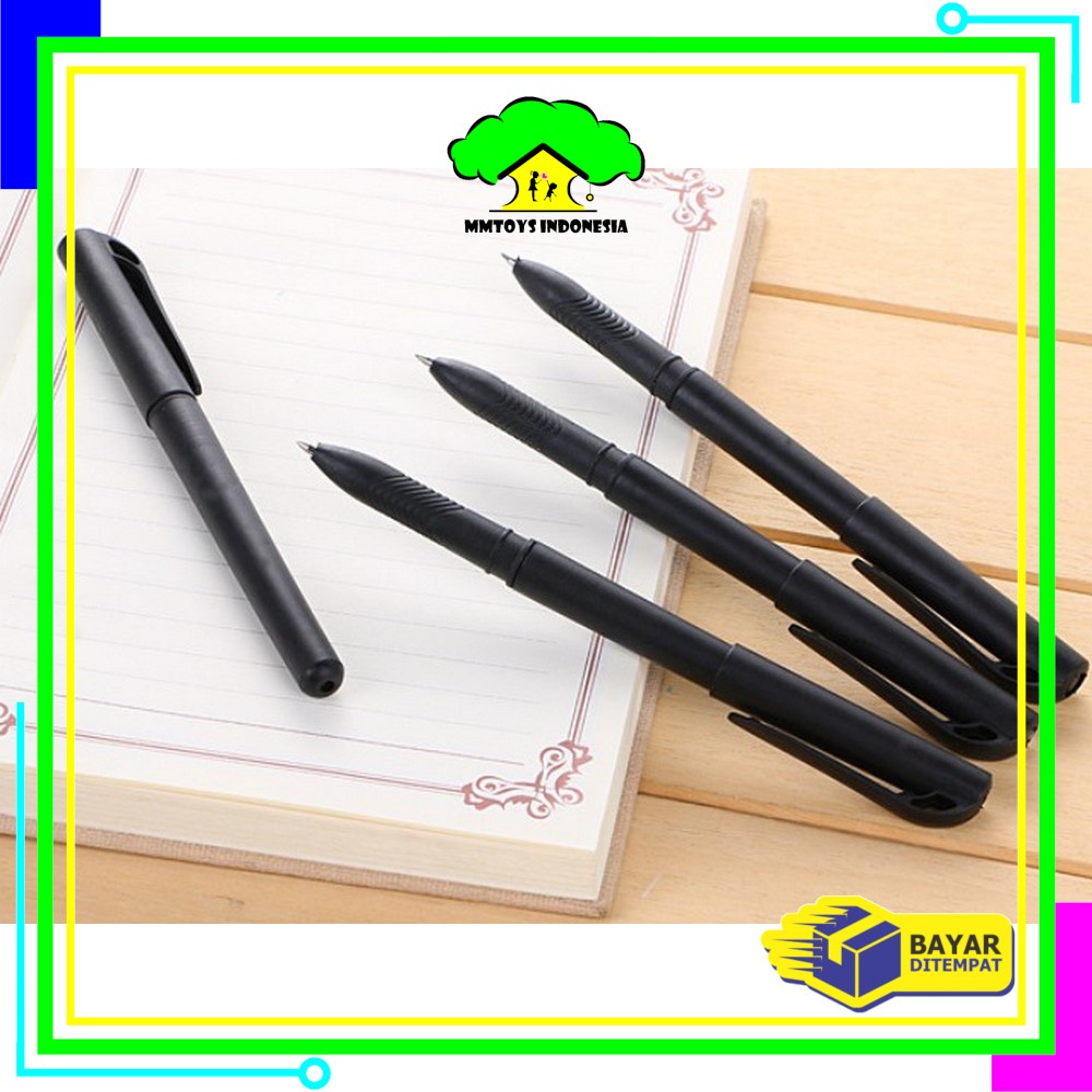 

MI-A45 Pulpen Hitam 0.7mm Motif Polos Tinta Hitam Simple Ballpoint / Pena Alat Tulis Kantor Sekolah Pens Black Import