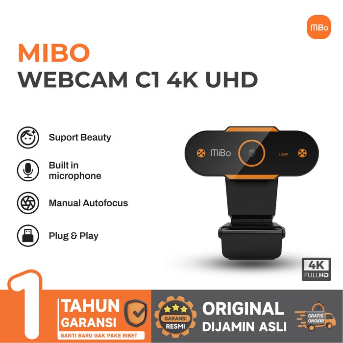 Webcam Mibo Webcam C1 Usb Camera 4K Uhd With Microphone Original