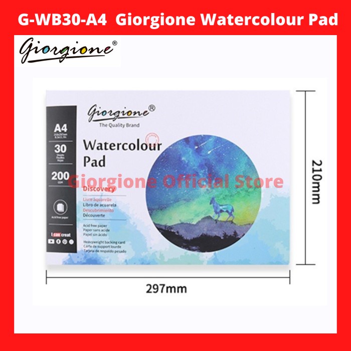 

Buku Gambar G-Wb30 A4 A5 Giorgione Watercolor Paper Pad Kertas Cat Air Water Color
