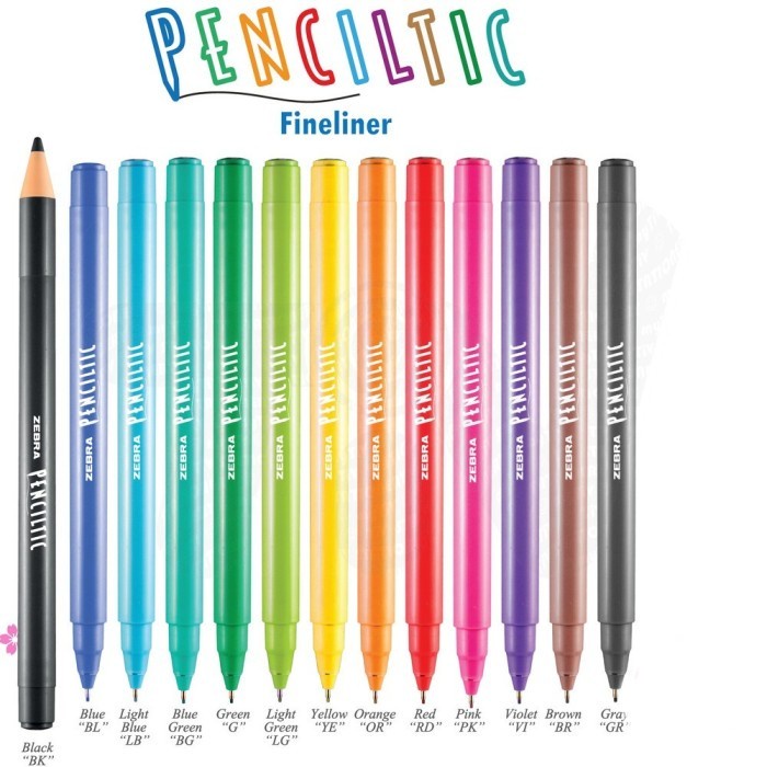 

Penciltic Fineliner Zebra Pulpen Warna - Warni Tip 0.4 mm Spidol Fineliner Warna SATUAN