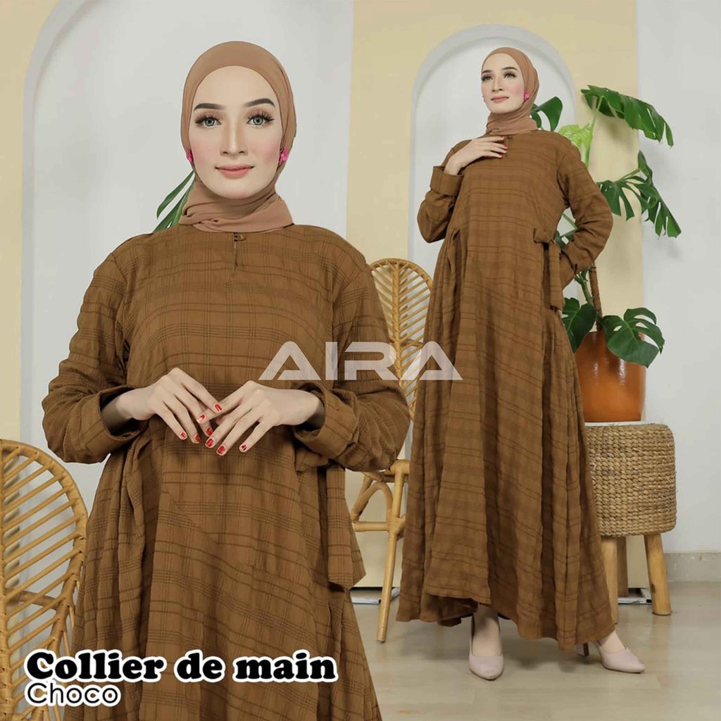 Collier De Main gamis pakaian fashion wanita muslim terbaru by Aira Apparel dress korea muslim gamis