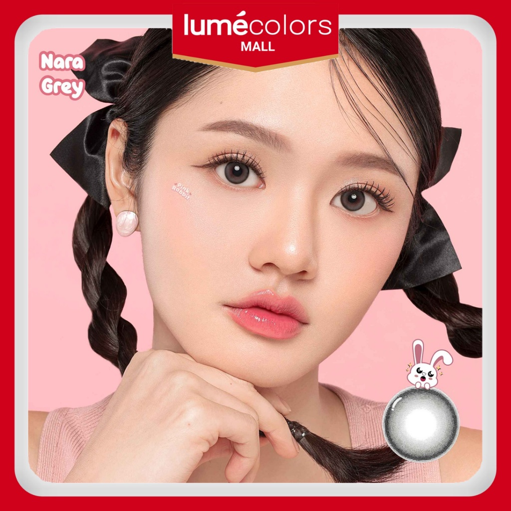 Pink Rabbit Softlens Minus Nara Grey Soflens Abu Abu