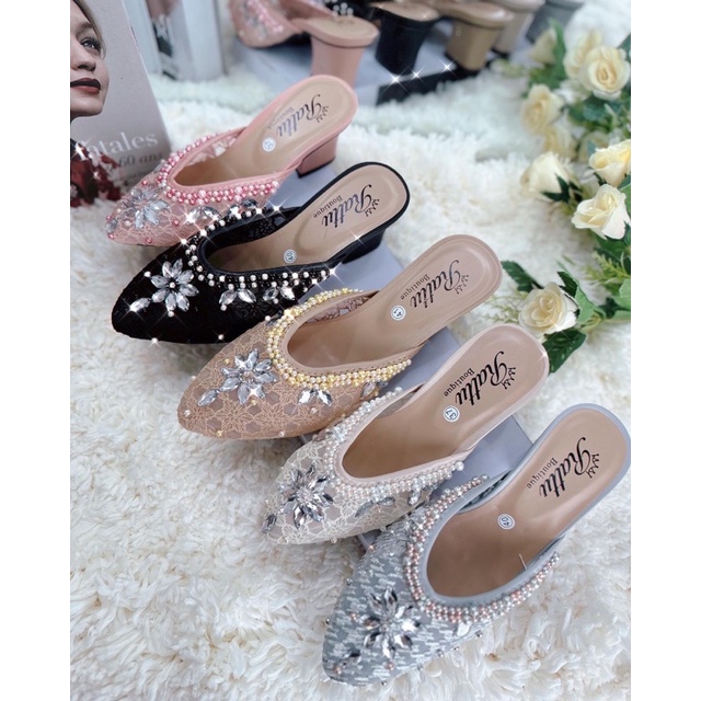 TERMURAH!!! BISA COD - HEELS 5CM TAHU BRUKAT PAYET MEWAH MARWAH SERIES / WEDDING SHOES / SEPATU PENGANTIN / SEPATU SESERAHAN / SEPATU PESTA / SEPATU WISUDA