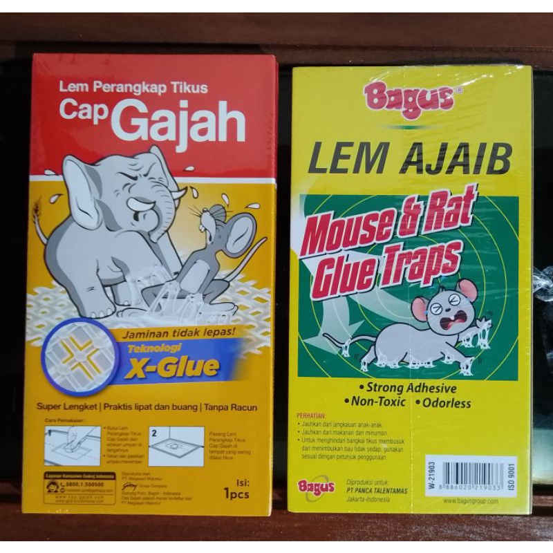 Jual Lem Tikus Cap Gajah Bagus Lem Perangkap Tikus Lem Papan Perangkap