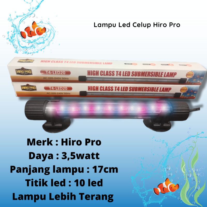 PROMO MURAH Lampu Led Celup Aquarium HIRO PRO T420