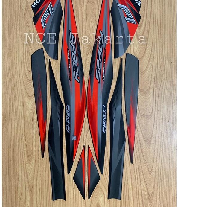 STIKER STRIPING SPACY FI 2013 HITAM