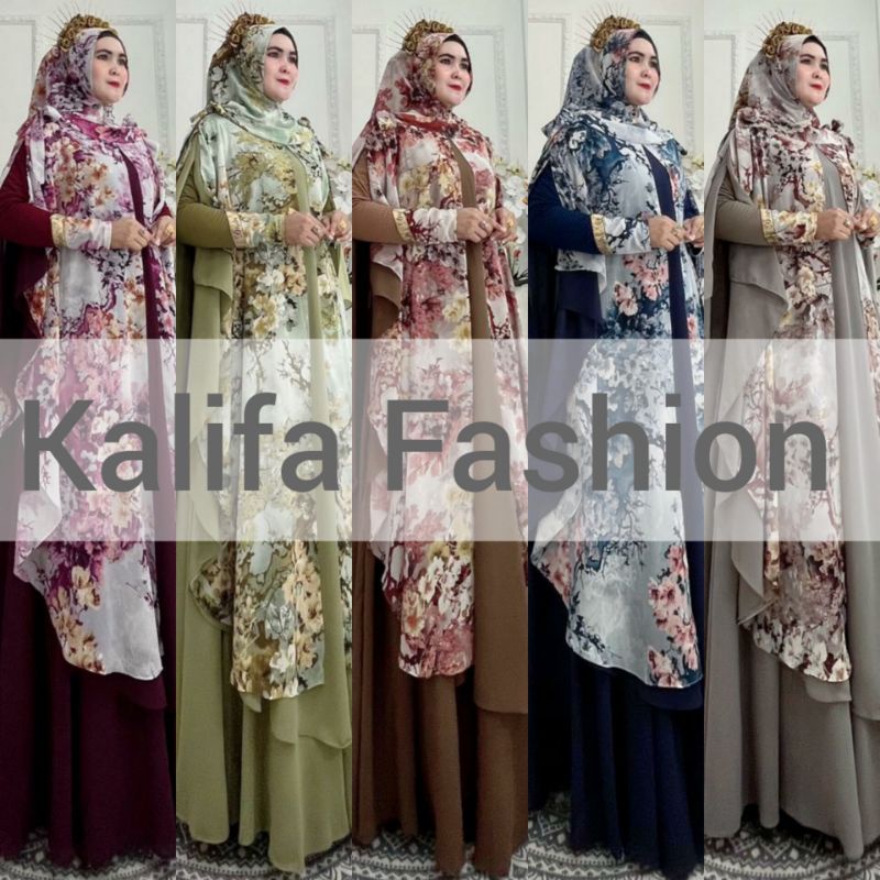 Dijah 709 Ori Dijah / Dijah Set Khimar Hoodie / Baju Syar'i Terbaru / Gamis Syari Polos Mewah / Gami