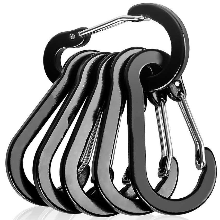 Gantungan Carabiner Karabiner Aluminium Alloy Snap Clip Lock 6 PCS - ACOMPS CC1