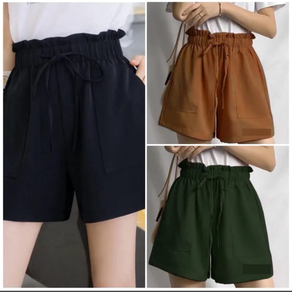 Lila Hotpants Celana Pendek Wanita Crinkle Airflow Premium // HOTPANTS CRINKLE