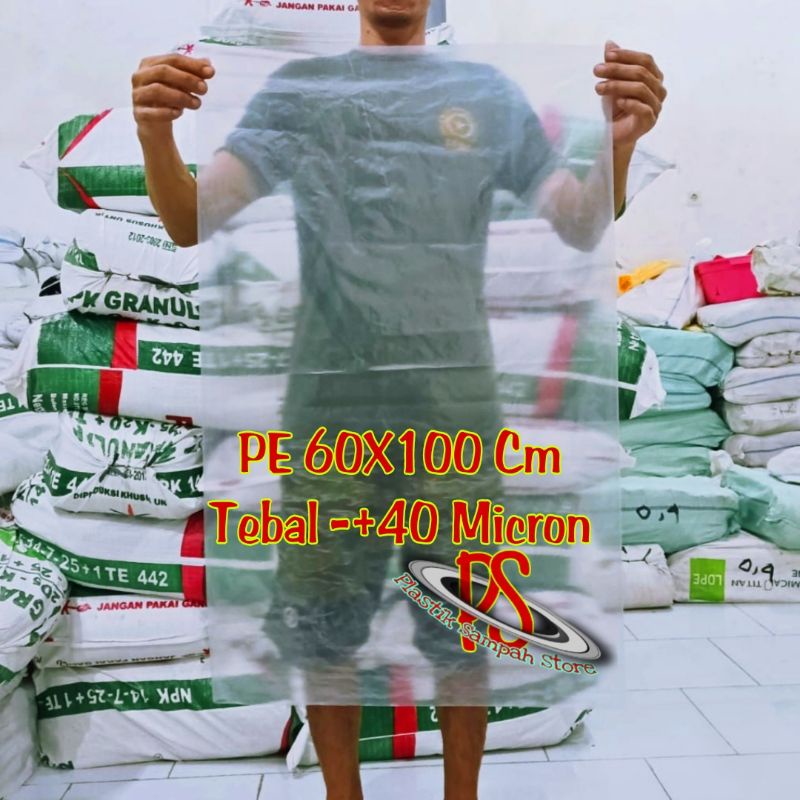 Kantong Plastik PE 60 X 100 Cm , Plastik PE Tebal  Plastik PE 60 x 120 , Plastik Bening 60x100 Cm , 