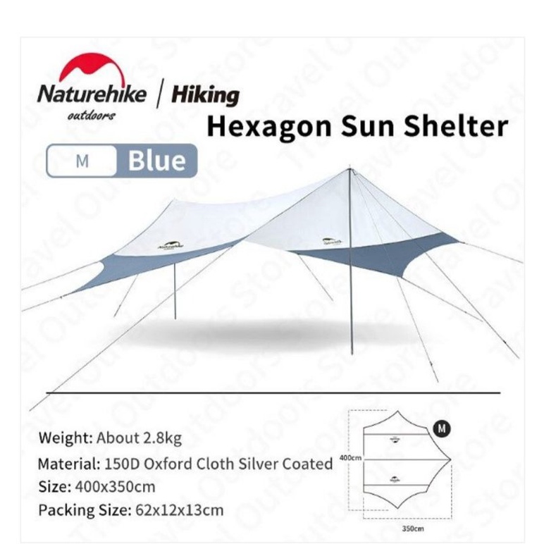 FLYSHEET HEXAGON NATUREHIKE NH16T012-S (SIZE M) [E1]
