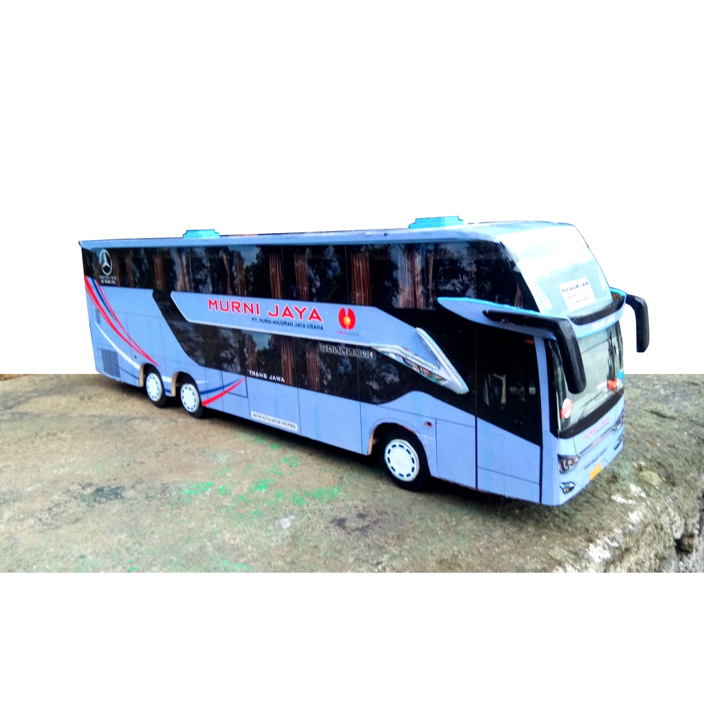 Miniatur bus Murni Jaya Double Decker