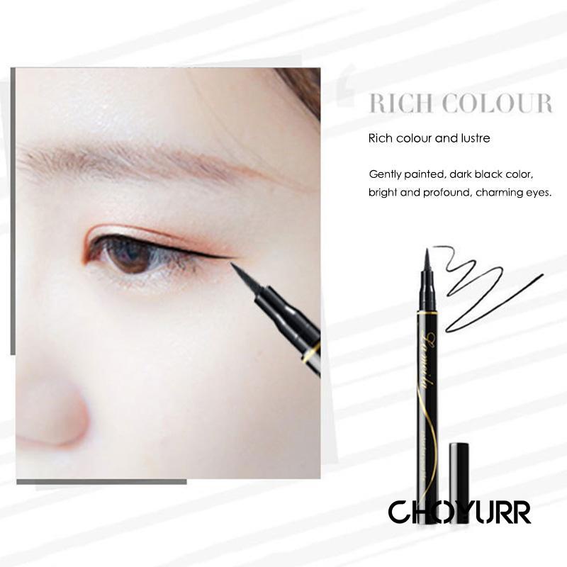 【COD】Eyeliner Lasting Sweatproof Waterproof Tahan Lama Riasan Mata Besar Pensil Eyeliner Kepala Lembut -CH