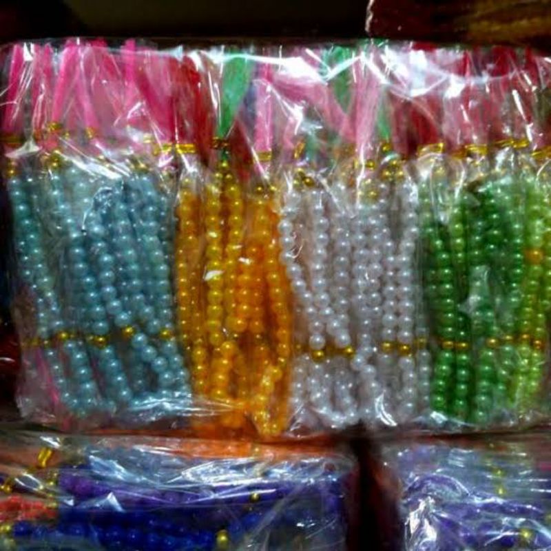 Souvenir tasbih mutiara kecil plastik