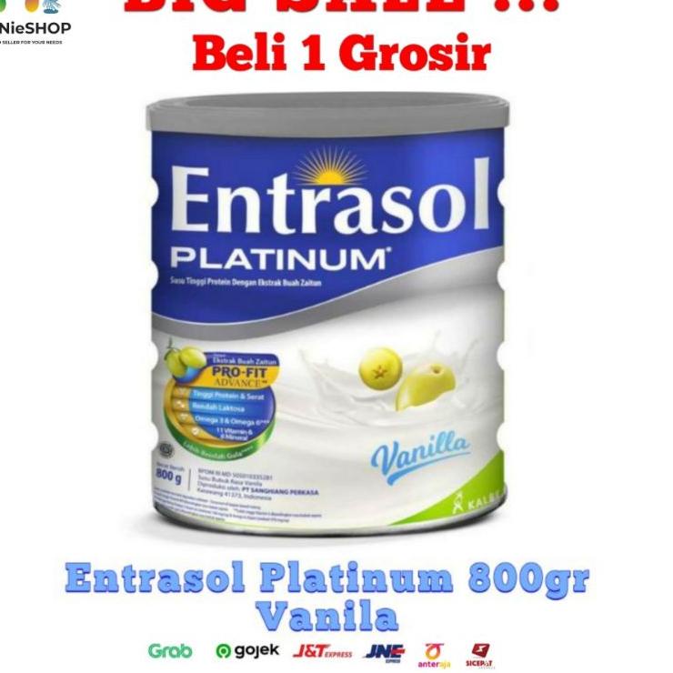 

5.5 COD Entrasol Platinum 800 gram 400 gram Senior Rasa Vanila Kemasan Baru