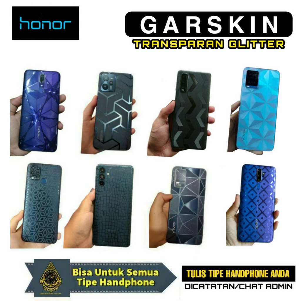 Garskin back Protector Transparan|Anti Gores Hydrogel belakang HONOR 8A|HONOR 9X|HONOR 9X PRO|HONOR 