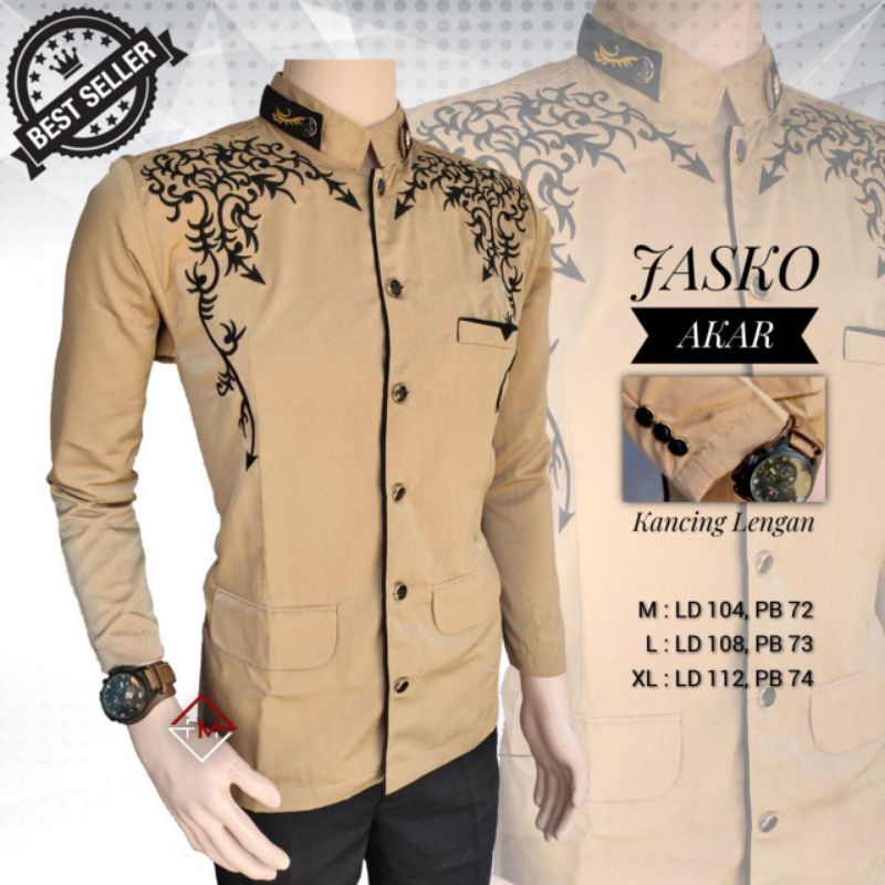 Promo Jasko jaskoko bordir pria muslim Premium Koko pria pakaian muslim pria jasko akar Koko akar ja