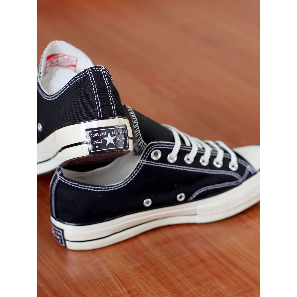 Sepatu  Couple Converse 70’s Low Black White Unisex (LIVE)