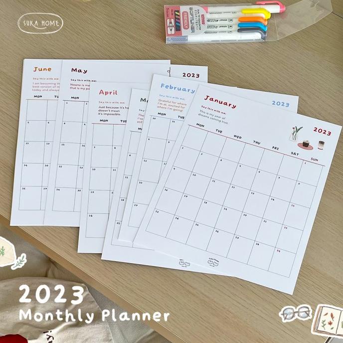 

Kalender Agenda Lucu ala Korea Printables Aesthetic Monthly Planner