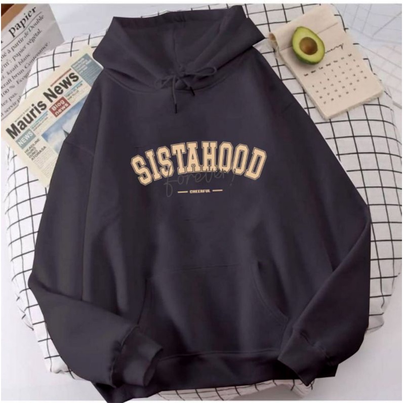 Sistahood L - XL 5 warna Sweater Hoodie (TEBAL PREMIUM READY)