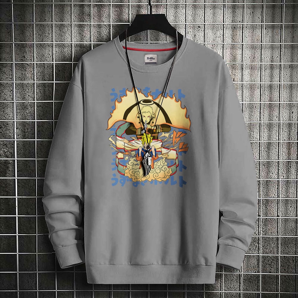 HIPNOP  Sweater Boruto  Sweater Premium Pria Lengan Panjang / Sweatshirt unisex / Crewneck Pria