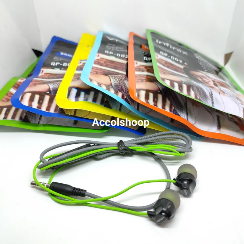 Headset QP002 Branded Stereo Handsfree Super Bass