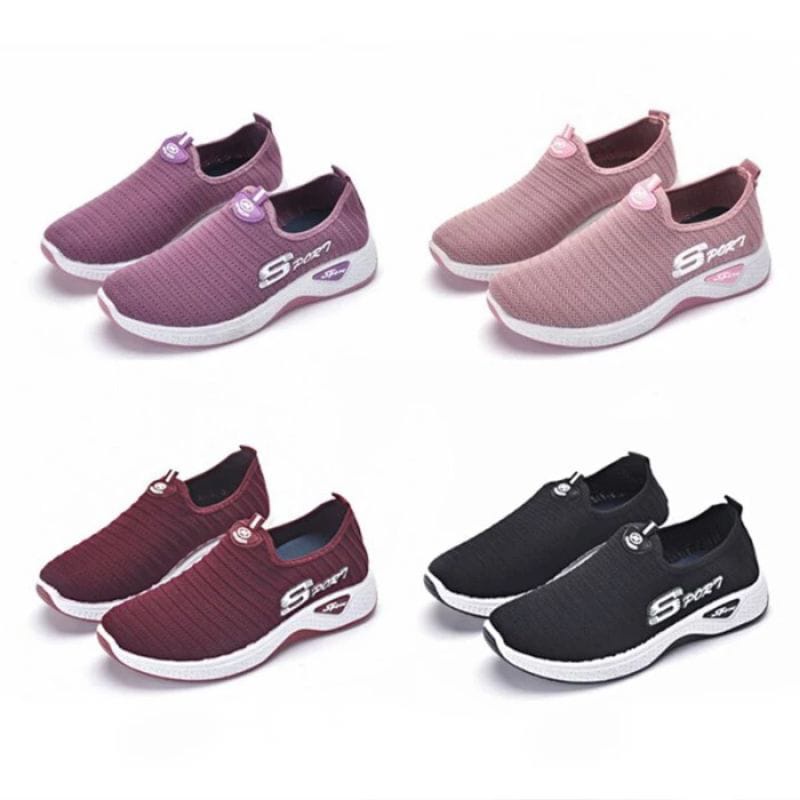 ☀ Sunly ☀ SP038 (Tanpa Kotak) Sepatu Garis Sneakers Wanita Korea Import Fashion