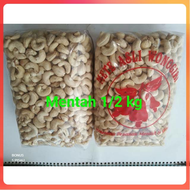 

GROSIR Jual Kacang Mede / Mete / mente / cashew nut Mentah ASLI WONOGIRI Lezat&Gurih netto 500 gram