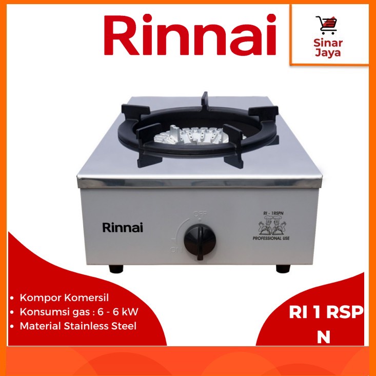 RINNAI RI-1 RSP N / RSPN Kompor Gas Komersial 1 Tungku