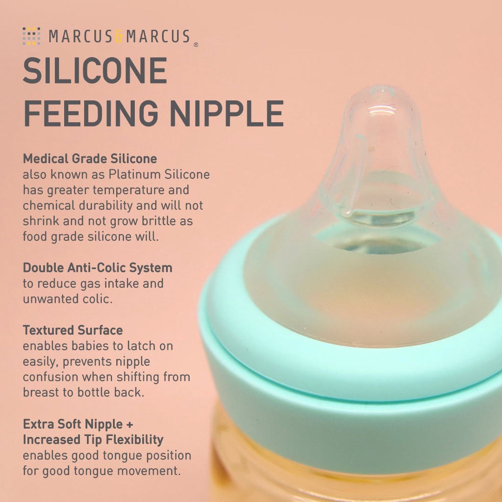 Marcus Marcus Silicone Nipple for Feeding Bottle Replacement Part