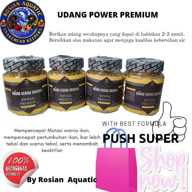 Udang Kering pakan Channa dan ikan predator
