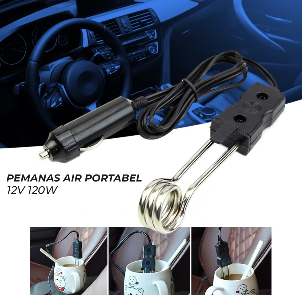Pemanas Air Portable Mobil 12V 120W / Pemanas Air Portable, Mudah di gunakan, Cepat, Aman Dan Awet B