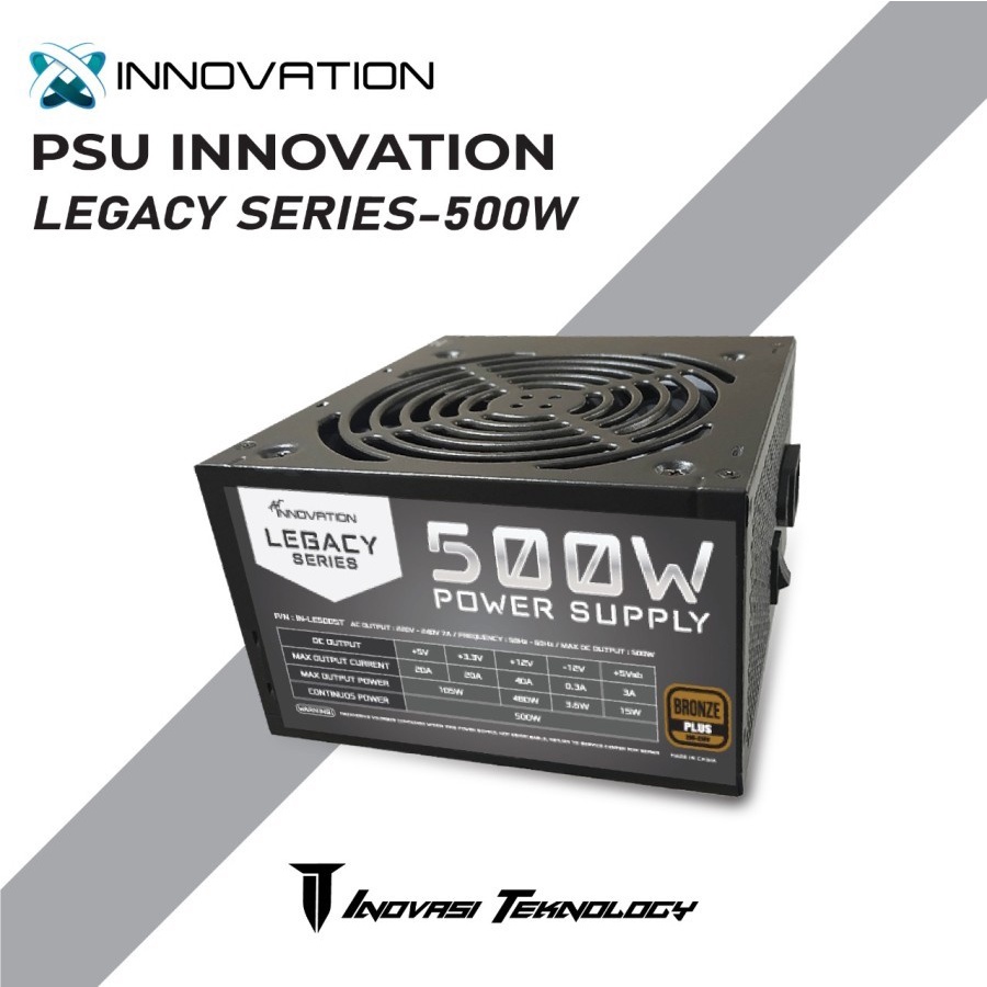 PSU Innovation 500W 80+ Bronze - Power Supply 500watt