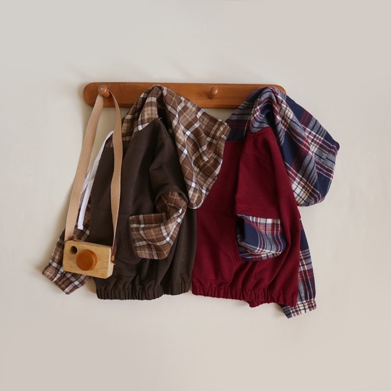 LITTLECAIM - REELEY HOODIE FLANEL | Jaket anak unisex