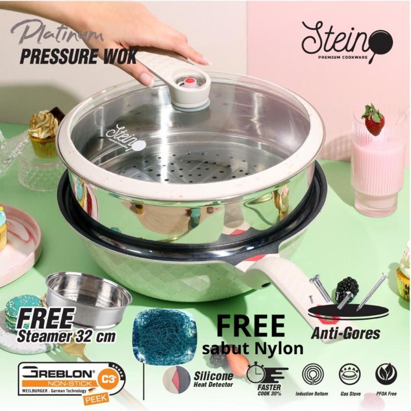 Stein Wok Platinum Pressure Cooker Anti Baret