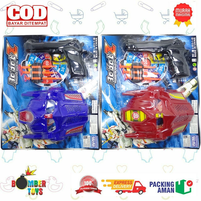 MAINAN ANAK PISTOL TOPENG TEMBAK TARGET OPTIMUS MASK GUN SNI TRANSFORM