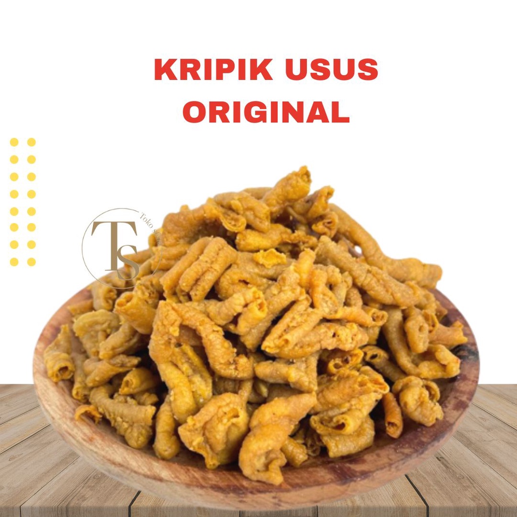 Keripuk Usus Ayam Premium Gurih Original Kripik Usus Ayam Gurih Cemilan Hitss Mantap