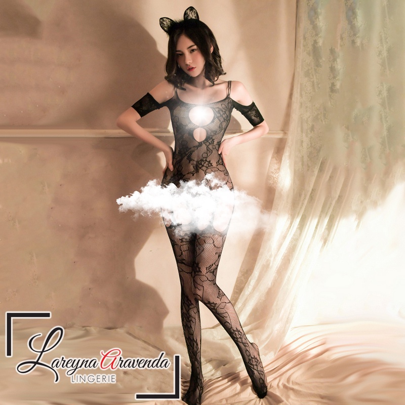 Lareyna Aravenda One Piece Body Stocking Bodycon Model Flower Warrior LG168