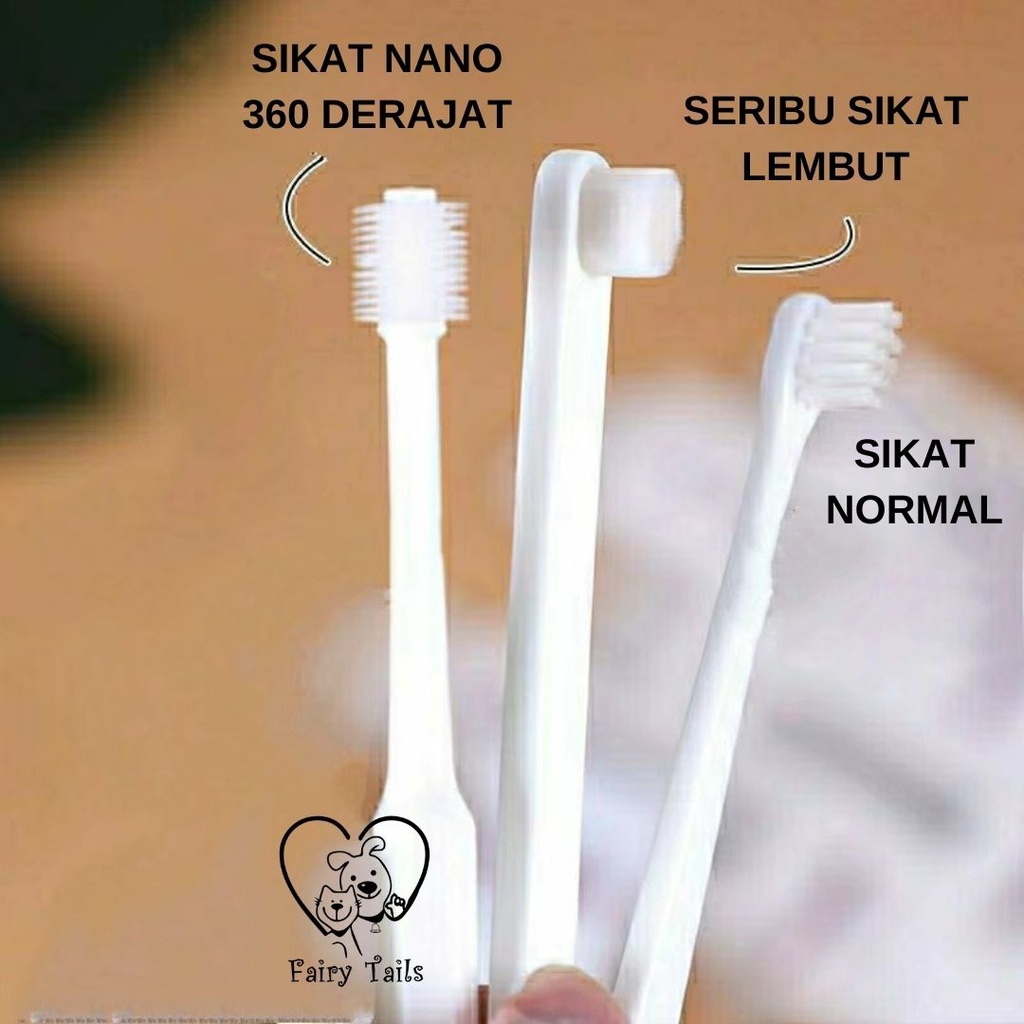 Sikat Gigi Anabul Anjing dan Kucing Beragam Pilihan Sikat 360 Derajat Sikat Nano Toothbrush Sikat Lembut / Pet Toothbrush for Cat and Dog