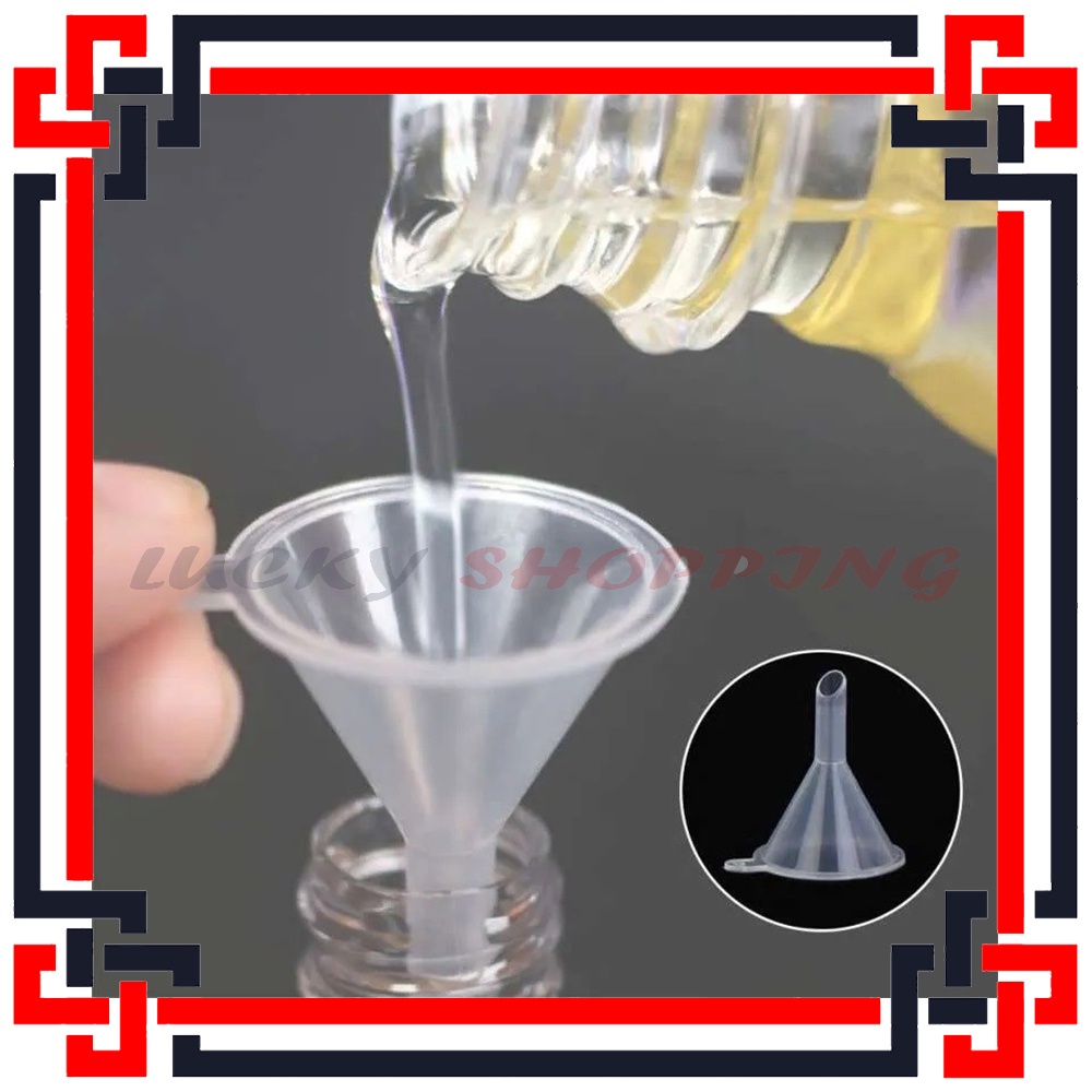 LS Corong Mini Plastik / Saringan Corong Parfum Oil Essential / Small Funnels