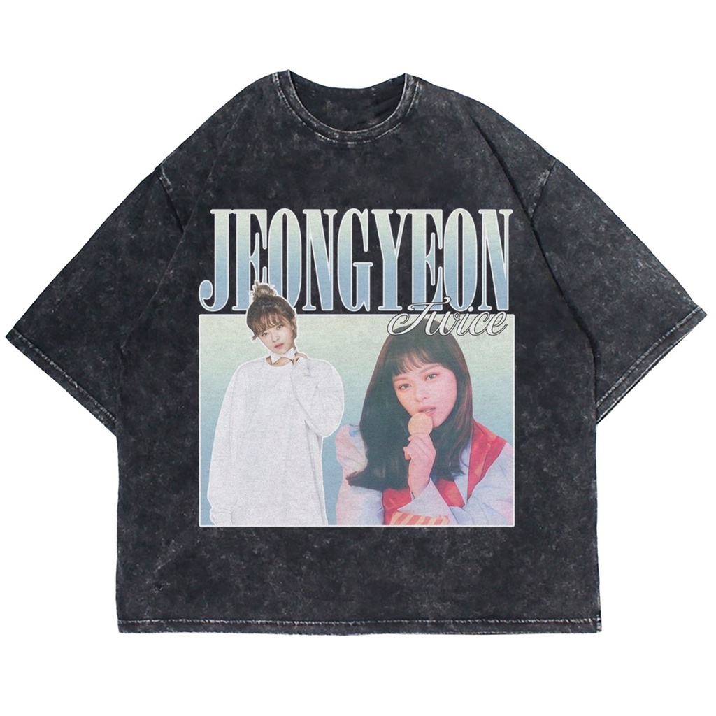 Patternmerch "kaos twice Jeongyeon homage tee" Oversize T-shirt | washed tee | kaos vintage