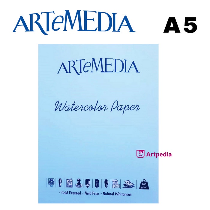 

Buku Gambar Artemedia Watercolor Paper A5 / Kertas Khusus Cat Air A5 - Termurah